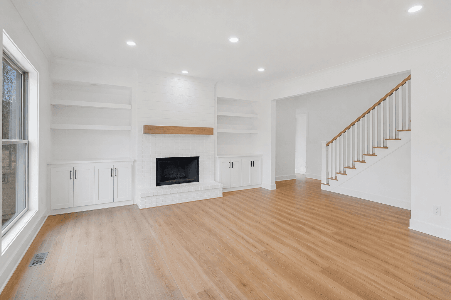 Bright living room after interior paint
